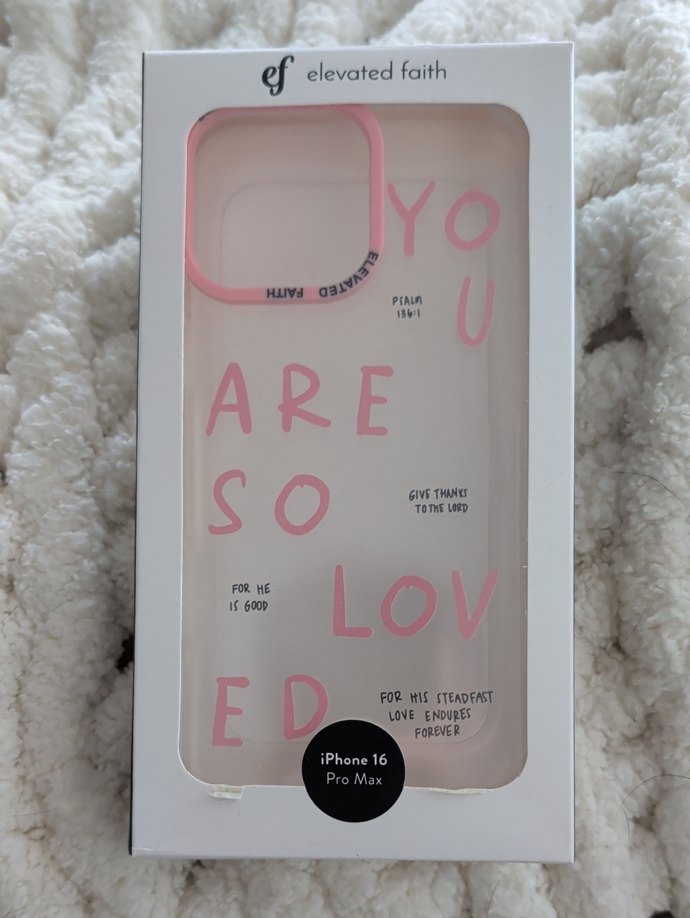Elevated Faith Pink 'You Are So Loved' iPhone 16 Pro Max Case